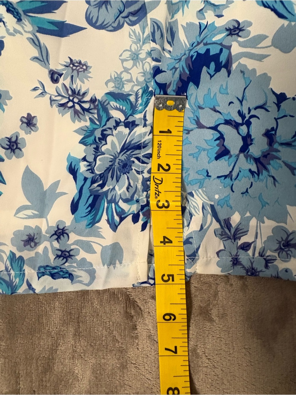 That's So Fetch White & Blue Floral Mini Tube Dress Sz US 10 - Picture 9 of 10